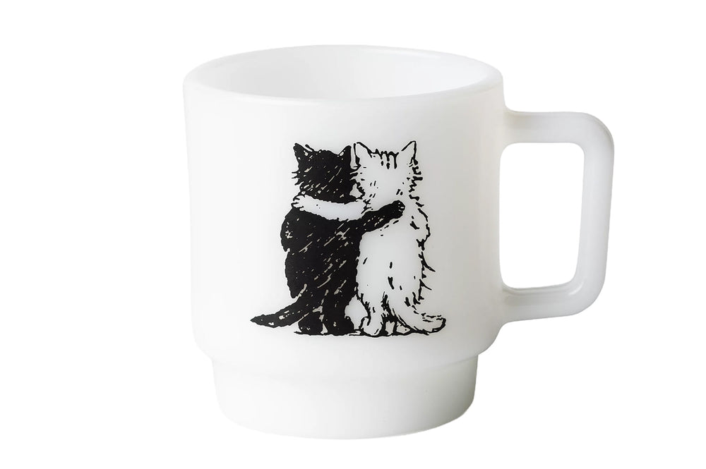 Hugging Cats Glass Mug