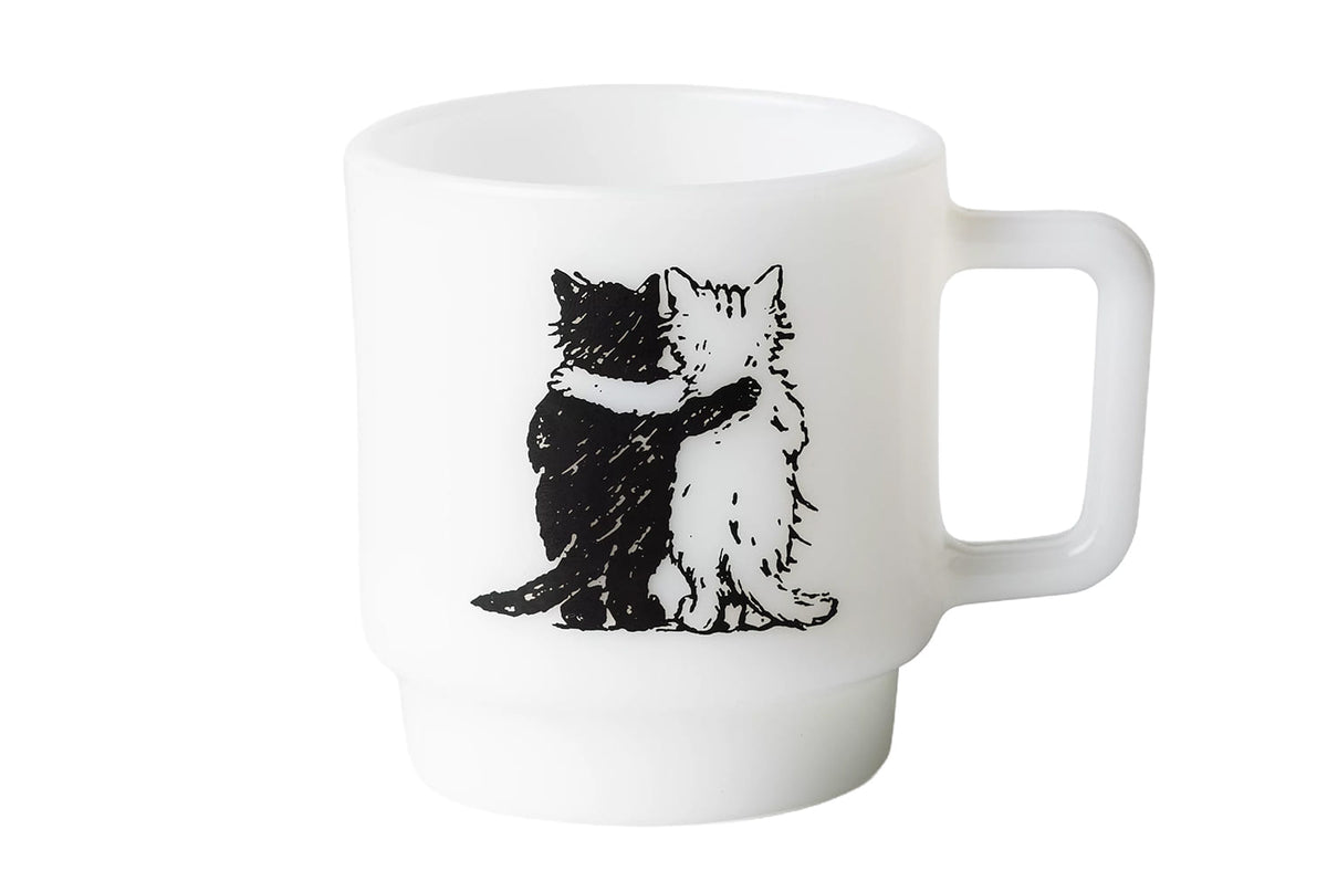 Hugging Cats Glass Mug
