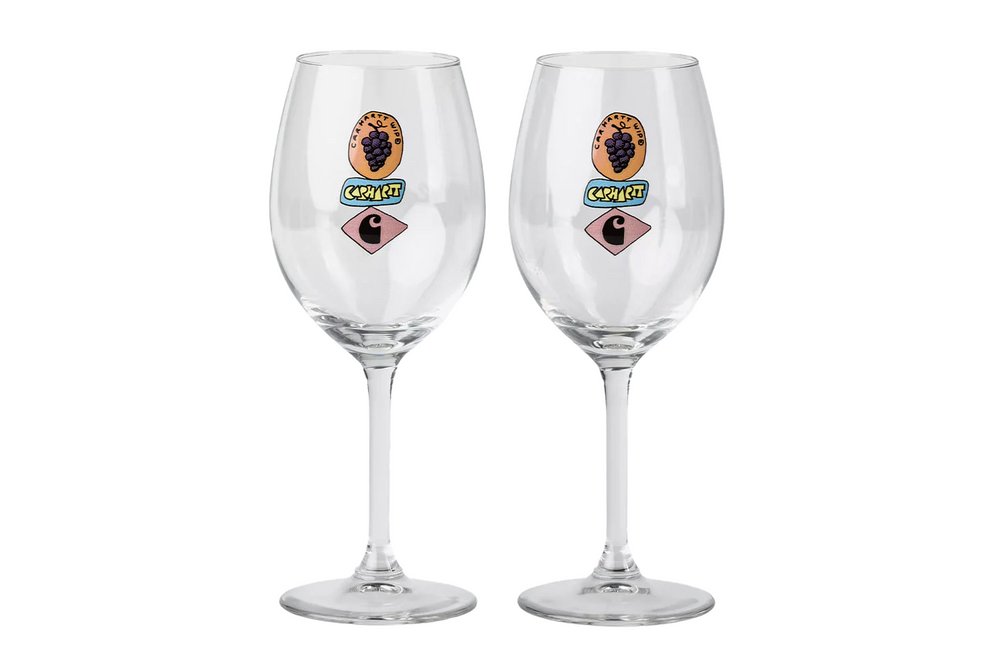 Stacked Grapes Wine Glass Set